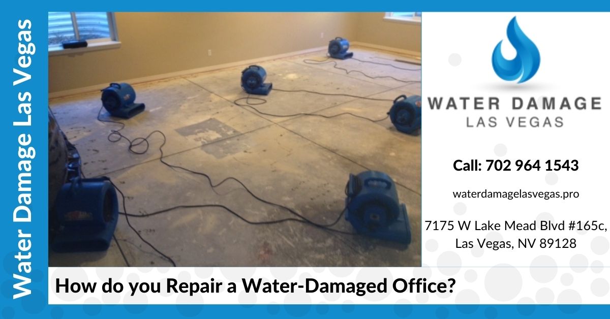 How do you repair a water-damaged office