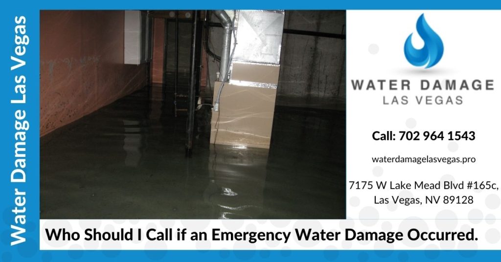 Who Should I Call if an Emergency Water Damage Occurred.